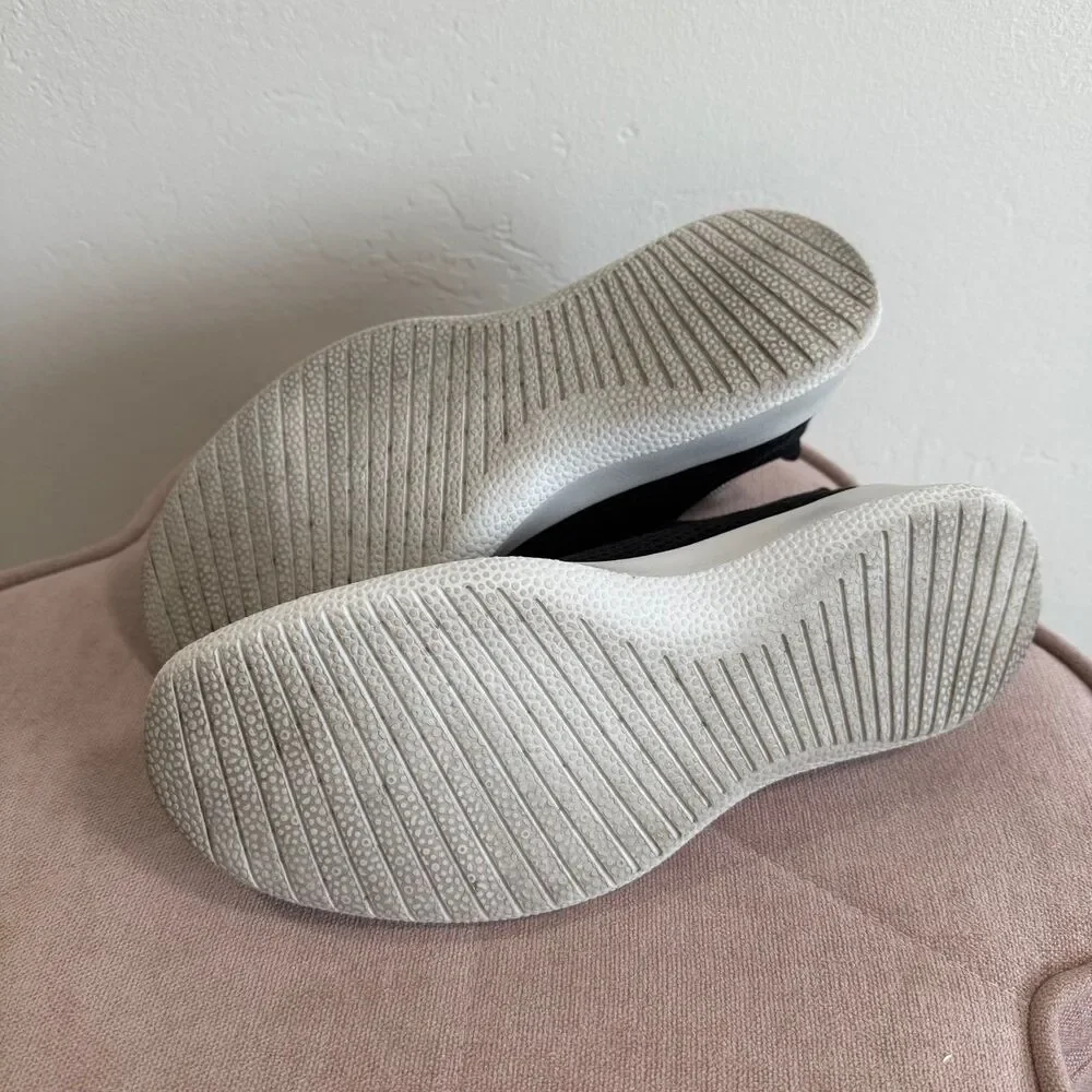 Allbirds Women’s Tree Runners in Jet Black White Sole Size 10